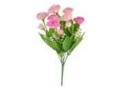 Home Wedding Decor Artificial Blooming Flowers Leaf Bouquet Pink Fuchsia