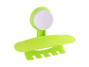 Suction Cup Wall Mounted Toothpaste Toothbrush Combination Frame Holder Green