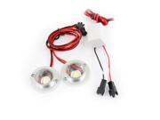 Unique Bargains 2 x Motorcycle White LED Universal Strobe Flashing Light Indicator Lamps 12V