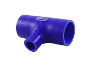 Unique Bargains 50mm to 24mm T Shape 3 Way Spout Silicone Hose Coupler Tubo Air Intake Piping