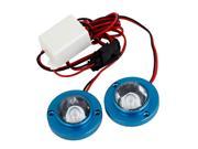 Motorbike 1.5 Dia Flash Blue LED Bulb Light Lamp