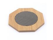 Unique Bargains Household Wooden Octagon Shape Heat Resistant Cup Pot Mat Coaster Pad
