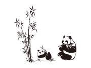 Unique Bargains PVC Panda Bamboo Pattern Removable Wall Sticker Art Mural Decal Wallpaper