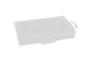 Unique Bargains Clear Plastic 6 Compartments Jewelry Earring Fishing Hook Case Box