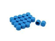 Unique Bargains 20pcs Universal 17mm Silicone Wheel Lugs Nuts Bolts Covers Protective Caps Blue