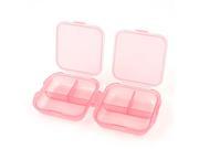 Unique Bargains Portable 6 Cells Pink Plastic Mini Pill Box Storage Case Holder