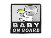Unique Bargains Self Adhesive Safety Sign Baby On Road Warning Sticker Decal for Car Auto
