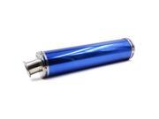 Unique Bargains Motorcycle Blue Stainless Steel Removable Exhaust Muffler Pipe 420mm x 100mm