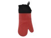 Unique Bargains Kitchen Cooking Waterproof Heat Resistant Oven Mitt Glove Extra Long Red