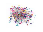 204pcs 54mm Length Colorful Decorative Round Faux Pearl Straight Head Pins