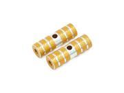 9mm Thread Cycling Bike Bicycle Aluminum Alloy Axle Foot Pegs Gold Tone 2 Pcs