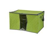 Unique Bargains Household Quilt Clothing Pillow Zippered Storage Bag Case Organizer Green