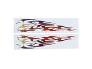 Unique Bargains Purple Red Yellow Flame Pattern Adhesive Sticker Car Graphic Decal Adorn 2pcs