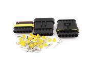 2 Set HID 6P Terminals Sealed Waterproof Electrical Wire Lead Connector Adapter