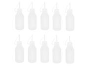10pcs Plastic Oil Liquid Dispensing Squeeze Bottle 100ml Clear White