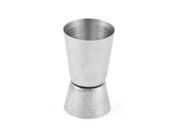 Stainless Steel Double Head Wine Measuring Cup Silver Tone 20ml 40ml Capacity