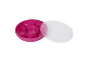 Plastic 6 Separate Compartments Sealed Candy Nut Snacks Case Box Storage Fuchsia