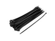 65 Pcs 250mm Long 5mm Wide Black Nylon Fasteners Cable Wire Straps Zip Ties