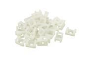 36Pcs 9.3mm Cable Tie Mount Wire Buddle Saddle Type Plastic Holder White