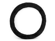 Black Soft Exquisite Faux Fur Universal Steering Wheel Cover For Auto Car