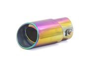 Unique Bargains 2.4 Inlet Dia Colorful Stainless Steel Car Tail Throat Exhaust Pipe Muffler Tip
