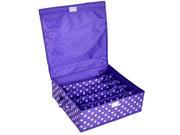 Household Dots Pattern 10 Compartments Storage Bag Packing Case Purple