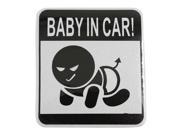 BABY IN CAR Printed Self adhesive Auto Reflective Sticker Decal 11cm x 9.8cm