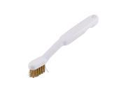 Kitchenware Cleaning Tool Plastic Handle Metal Wire Gas Stove Brush White