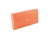 Unique Bargains PVC Cover Button Closure Expandable 12 Pockets Organizer File Holder Orange
