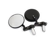 Universal Motorcycle Mirror 3 Round 7 8 Handle Bar End Rearview Mirrors Black High Quality