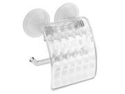 Bathroom Plastic Suction Cup Toilet Roll Paper Tissue Hanger Holder Clear