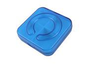 Dark Blue Square 4 Compartments Medicine Pill Storage Box Container
