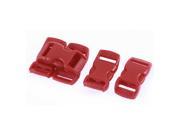 Luggage Boxes Backpack Dark Red Plastic Side Quick Release Buckle 11mm Band 5pcs