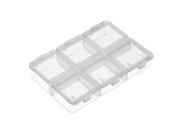 Plastic 6 Compartments Pill Tablet Medicine Storage Case Box Holder Clear