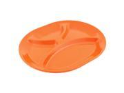 Unique Bargains Restaurant Oval Shaped 4 Compartments Food Dessert Dinner Plate Tray Dish