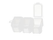 Plastic 3 Compartment Pill Box Reminder Storage Case Clear White