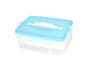 Portable Clear Blue Plastic Double Layer 24 Container Eggs Storage Case Box
