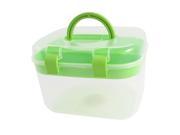 Unique Bargains Household Plastic Multi functional Medicine Chest Pill First Aid Case Green