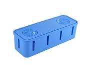 Plastic 10 Holes Design Security Power Cord Socket Storage Case Box Blue