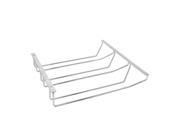 Household Kitchen Stainless Steel Wine Glass Holder Hang Rack Silver Tone