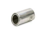 Unique Bargains 60mm Inlet 43mm Outlet Dual Layer Tip Auto Car Rear Exhaust Muffler