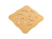 Household Wooden Hollow Out Shape Heat Insulation Pad Table Mat