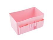Unique Bargains Office Table Desktop Plastic Storage Case Organizer Drawer Divider Box Pink