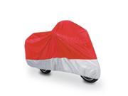 L 180T Outdoor UV Protector Motorbike Motorcycle Cover All Weather Protection Red Silver