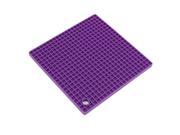 Silicone Square Shaped Antislip Bowl Cup Heat Resistant Pad Mat Purple