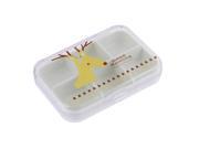 Plastic Deer Pattern 6 Compartments Storage Box Container Holder