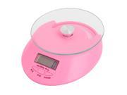 Home Digital Electronic Scale Cooking Food Measurement Tool Fuchsia 5KG Capacity