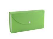 PVC Cover Button Closure Expandable 12 Pockets Organizer File Holder Green