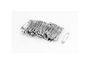 Office Household Stationery Metal Fixation Pegs Safety Pins Silver Tone 90pcs