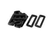 10pcs Black Plastic Bar Slides Buckles for 38mm Webbing Strap